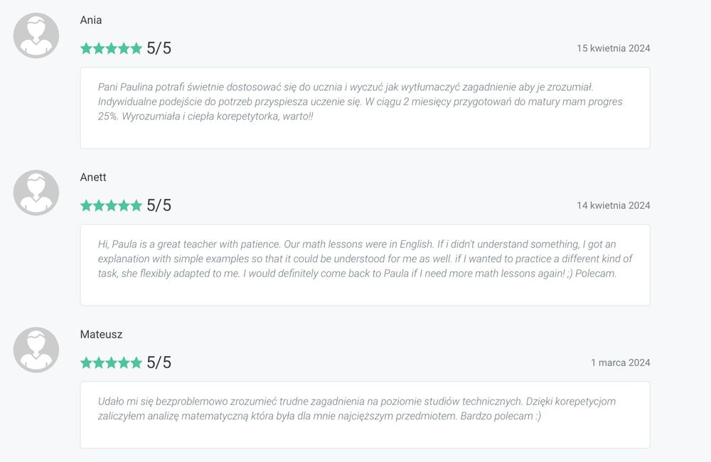 Korepetycje z matematyki, Mgr UJ