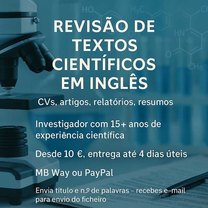 Revisão de textos científicos em inglês – desde 10 €