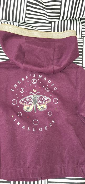 Piękna bluza coccodrillo 98 dresowa fiolet burgund
