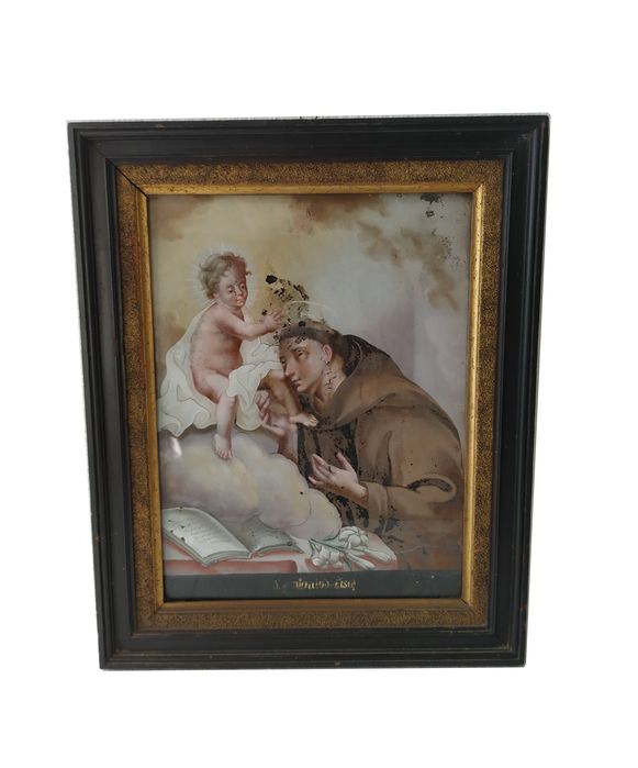 Pintura - Santo António Com O Menino Jesus - Século XVIII