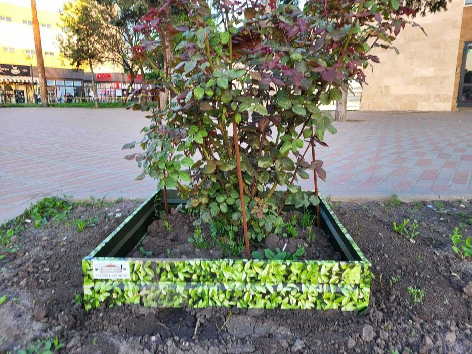 Грядки високі  садові теплі Тепла металева  высокая грядка  для квітів