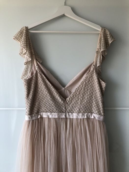 Needle & Thread r. 42 zdobiona sukienka maxi z koralikami wesele ślub
