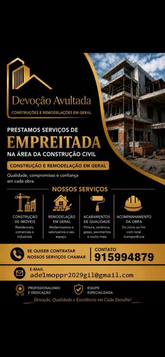 Serviços de remodelaçoes e construção