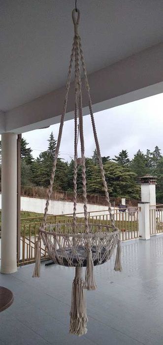 Macramé, suporte suspenso