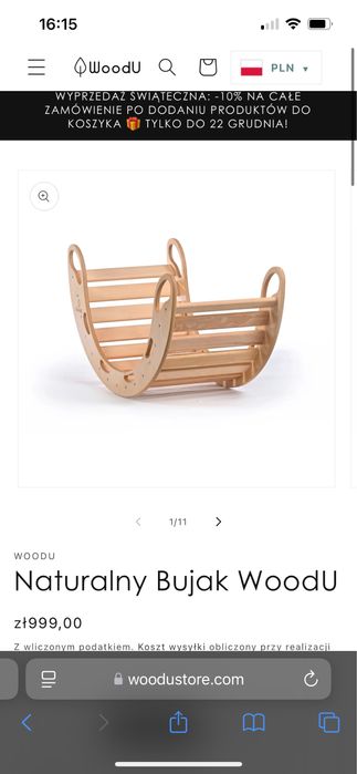 Bujak huśtawka drabinka WoodU rozmiar M