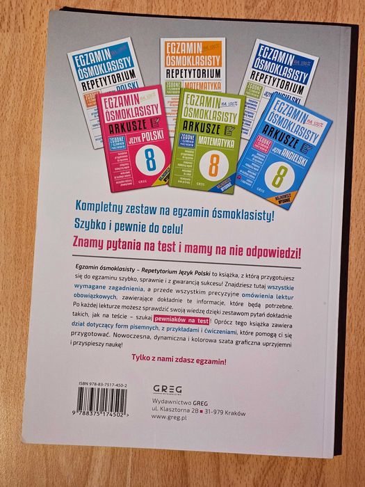 Język polski. Egzamin ósmoklasisty. Repetytorium