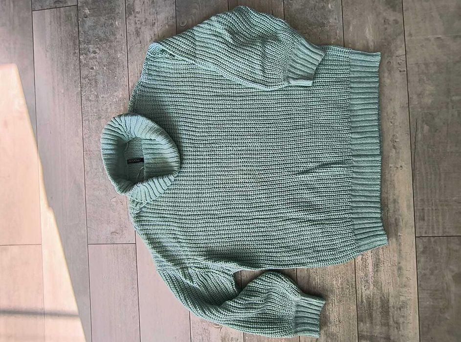 Sweter Golf miętowy oversize Moodo XS 34