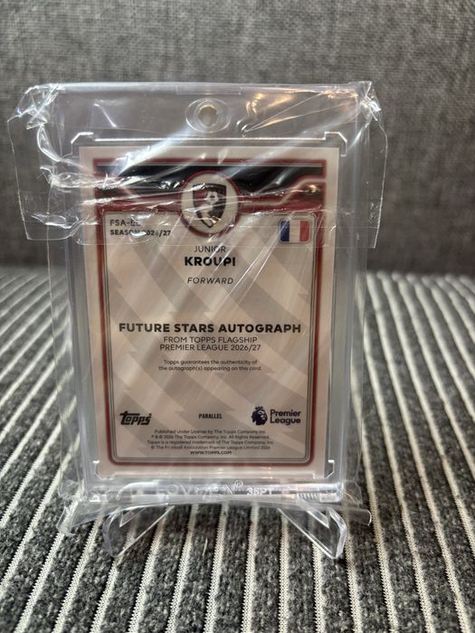 2026-27 topps flagship premier league  #FSA-EL Junior Kroupi   future stars autograph /50 parallel