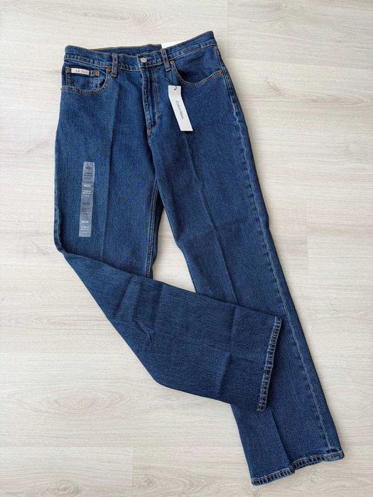 Жіночі сині джинси стрейчові Calvin Klein прямого крою розмір W29