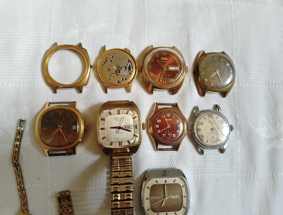 Советские позолоченные часы Восток Ракета Слава Кама Полет