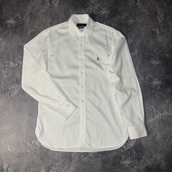 Сорочка Polo Ralph Lauren білa бавовняна M розмір оригінал