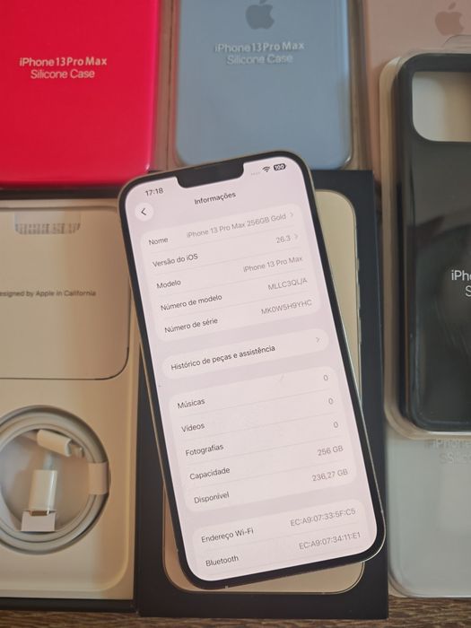 iPhone 13 Pro Max  6.7" 256GB Silver  Em Bom estado Aceito Ret