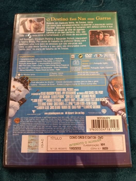 DVD como cães e gatos