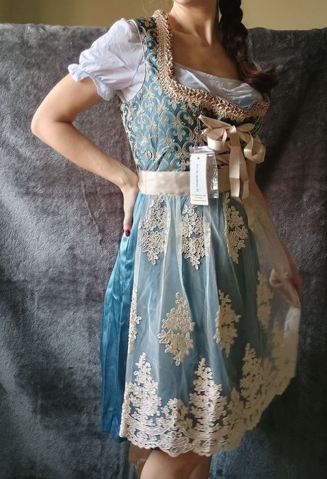 Tradycyjny kostium bawarski dla dorosłych Alpenmarchen