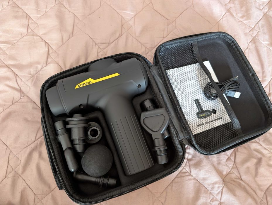 Перкусионный пистолет массажер электромассажер, вибро массаж