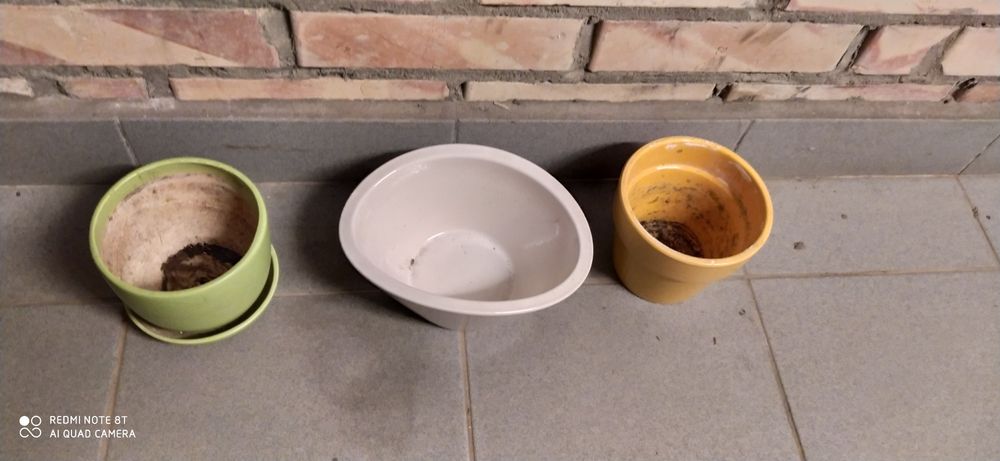 Trzy donice kamionkowe 7 zł całość wyprzedaż