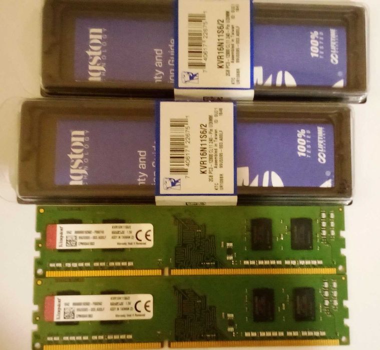 RAM Kingston KVR16N11S6/2 DDR3 de 2x2GB