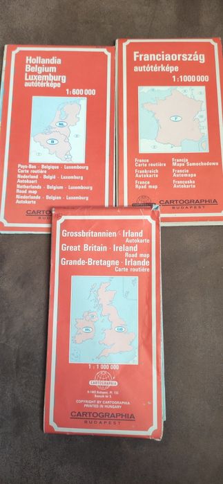 Mapy samochodowe z lat 80-tych