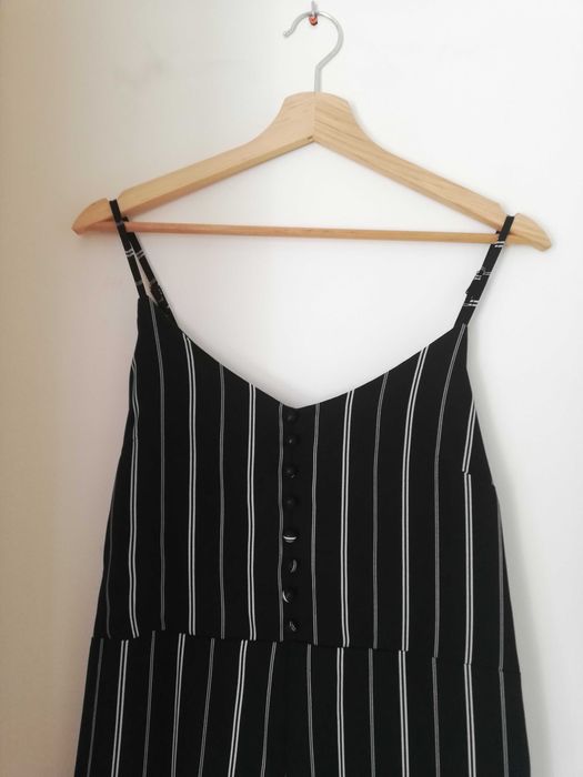 Kombinezon czarny w paski kuloty