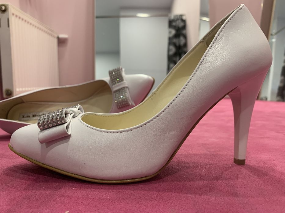 Buty ślubne La Boda C-283/1/KKE r.38 Białe - WYPRZEDAŻ