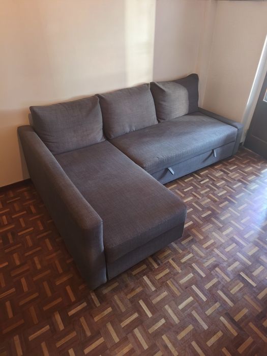 Sofá C/ Chaise long, arrumação + Cama extra