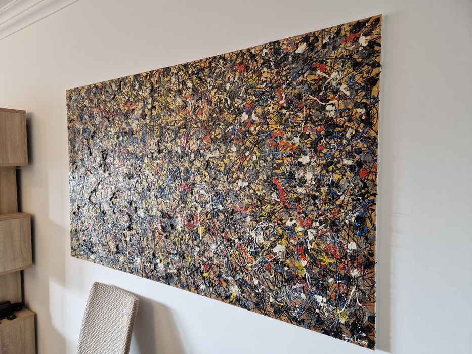 Quadro "Trilho Primário" - pintura abstracionismo 2025 01