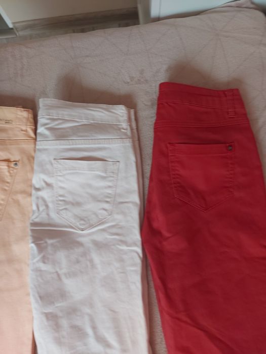 3 pary wiosennych spodni dzins 40 rozciagliwe