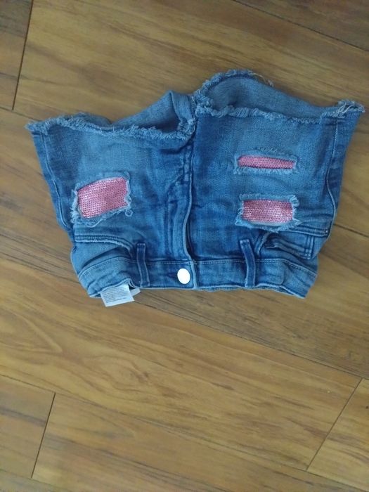 Spodenki dziewczęce jeansowe roz. 122