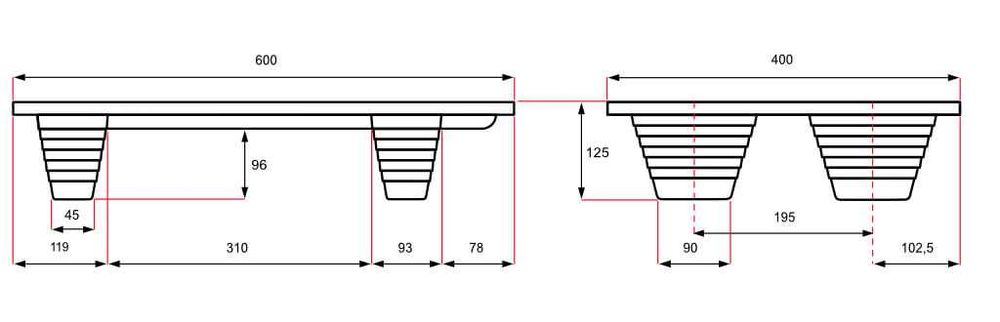 Mini paleta 400x600 ćwiartka 600x400 ISPM-15 | Producent palet BOSPAL