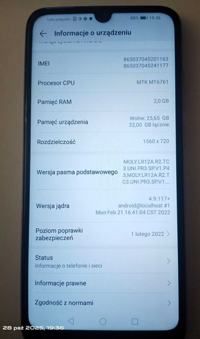 Huawei Y6 2019 Smartfon