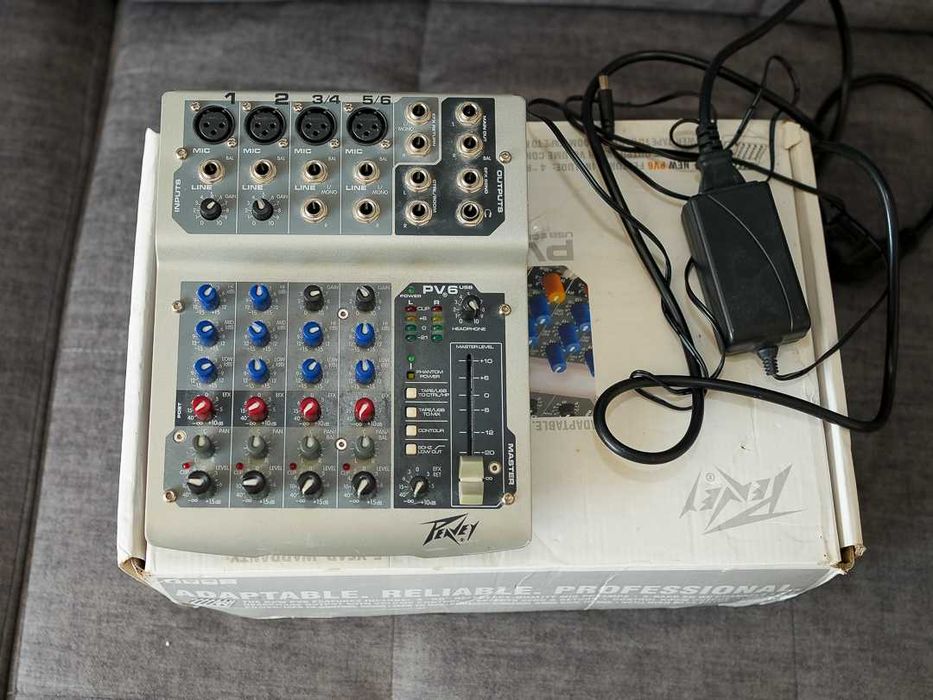 Peavey PV6 USB – 6-kanałowy mikser z interfejsem audio USB
