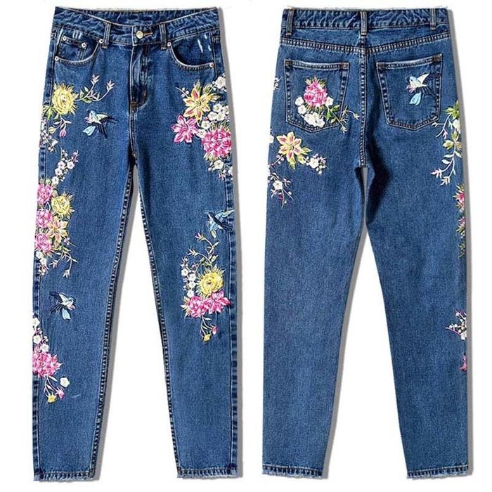 Джинси з вишивкою denim