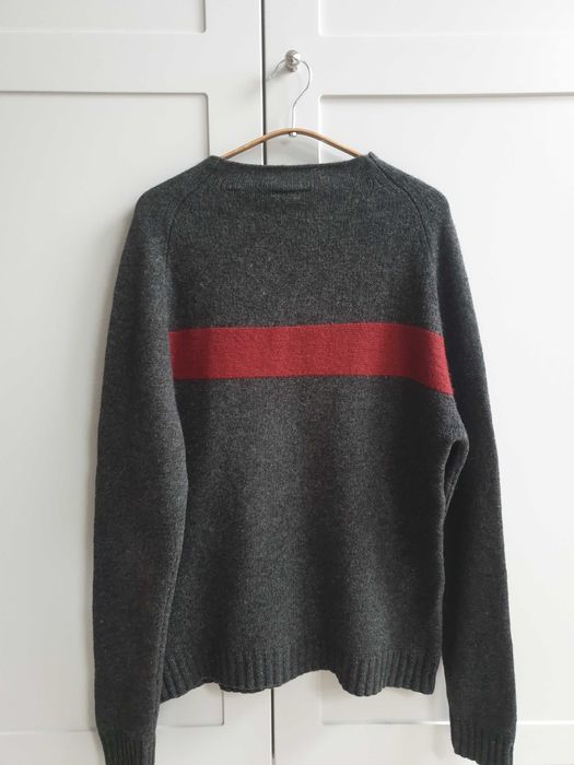 Szary grafitowy sweter Timberland wełniany wełna jagnięca M męski