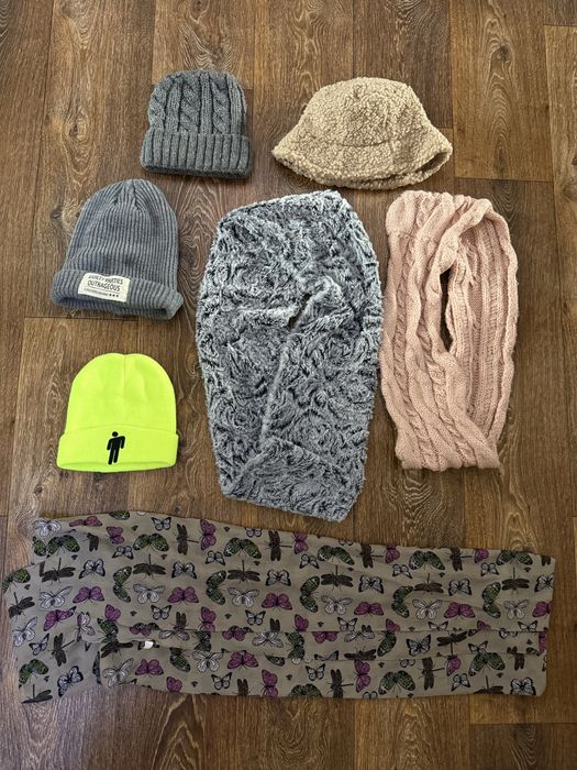 Шапка хамут платок разное