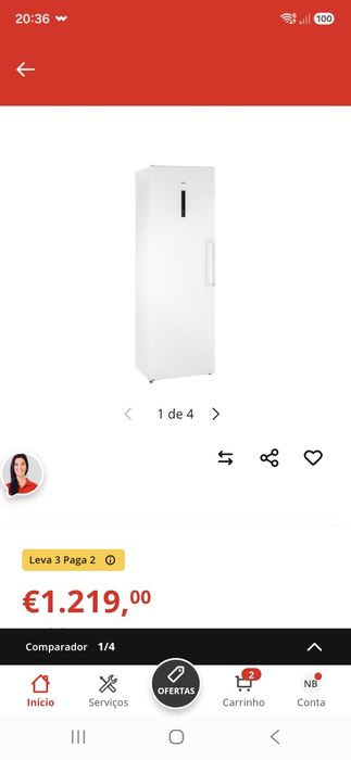 Arca Congeladora Vertical AEG