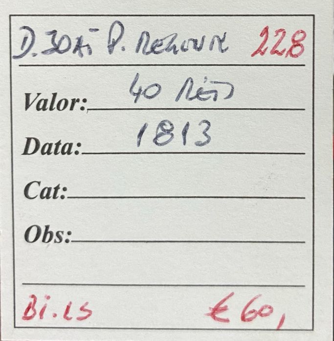 Moeda  228 - 40 Reis D JOAO P REGENTE 1813