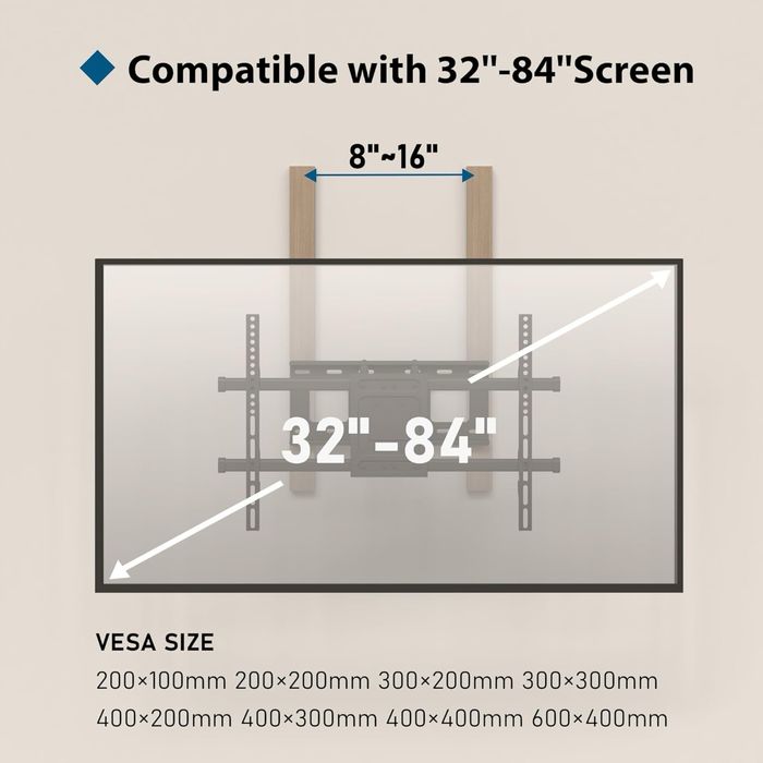 BONTEC Uchwyt ścienny do Telewizora 32-84'' Obrotowy, CT135B