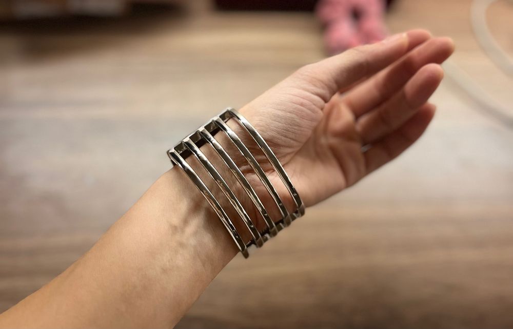 Bransoletka cyrkonia metal