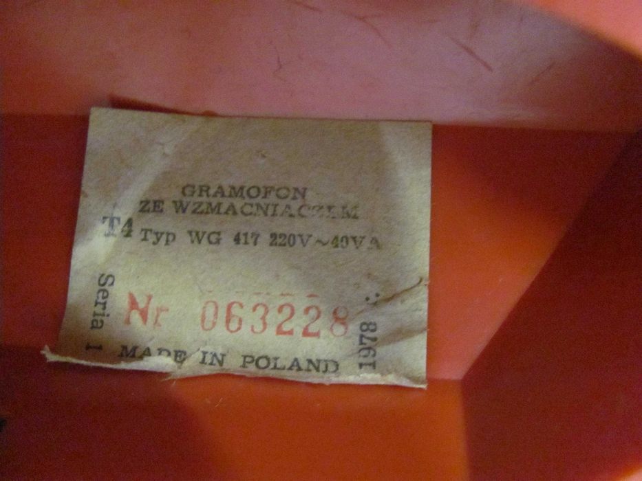 Gramofon ze wzmacniaczem Unitra Fonica WG-417 Stereo Lux