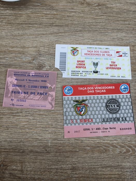 Bilhetes futebol Benfica , Belenenses vintage