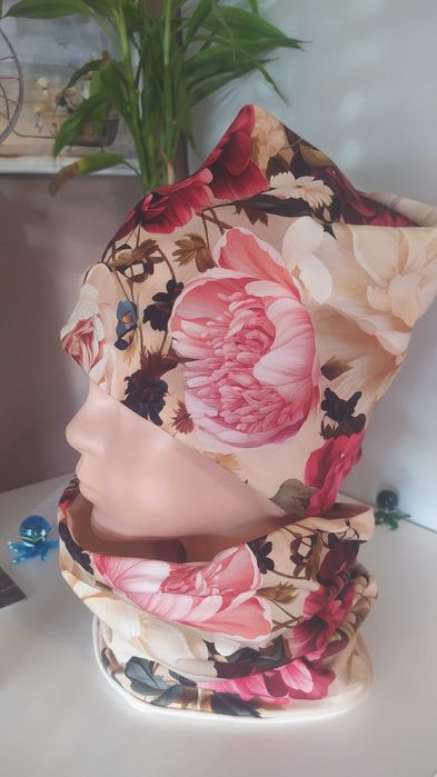 Czapka i komin komplet damski