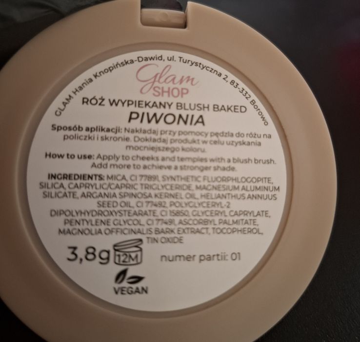 Róż wypiekany Piwonia,glam shop,cena 30 zł