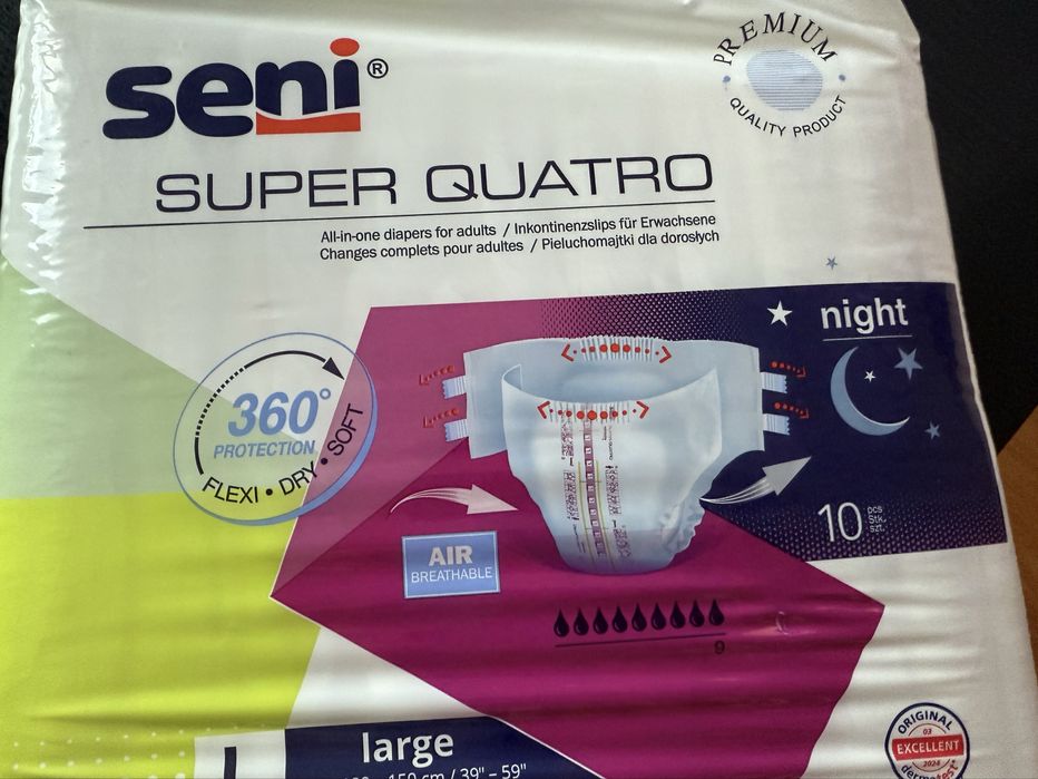 SENI super quatro pieluchomajtki rozm. L