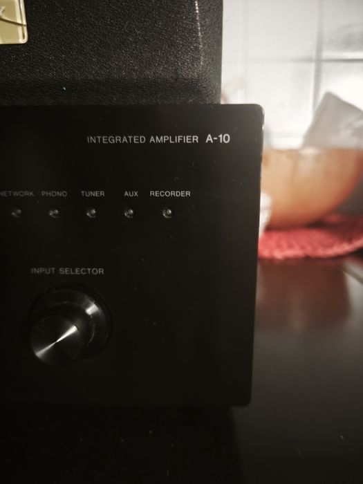 Conjunto hifi. Amplificador Pioneer A10 colunas e leitor cd