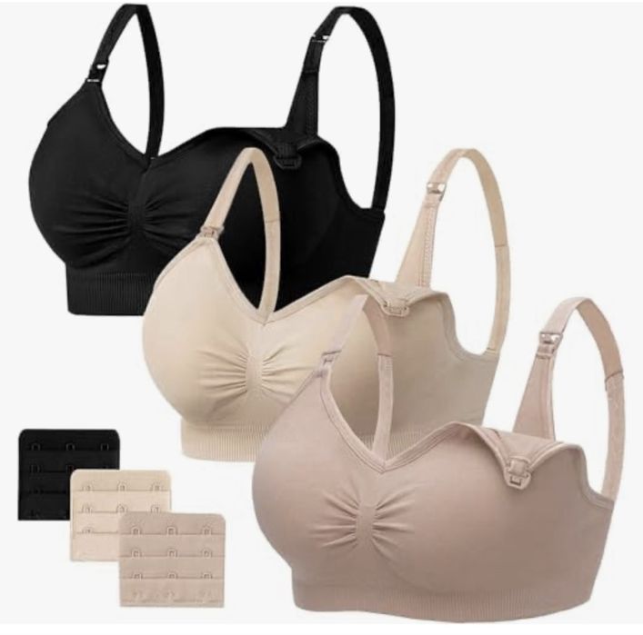 HBselect 3 sztuki biustonoszy do karmienia piersią,wyjmowane wkładki M