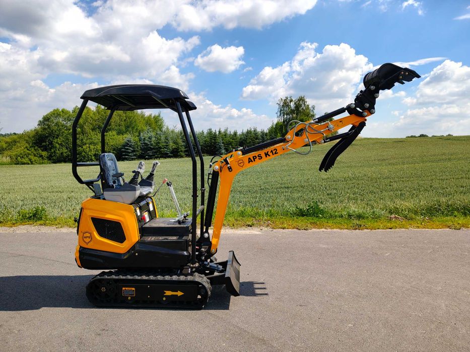 Minikoparka APS K12 | 950 kg | Wąska 93 cm | Gwarancja | Serwis | Joystick | KOOP 7kW