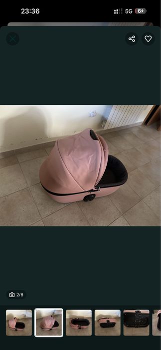 Alcofa bebé Anex rosa  nova