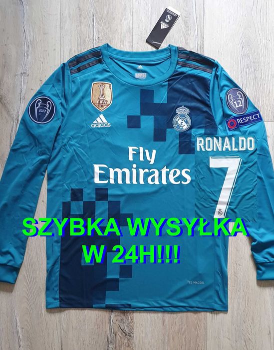 Koszulka Real Madryt 2017/18, Ronaldo 7, Długi Rękaw