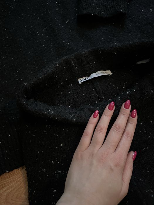 Чорний зимовий костюм шерсть zara жіночий