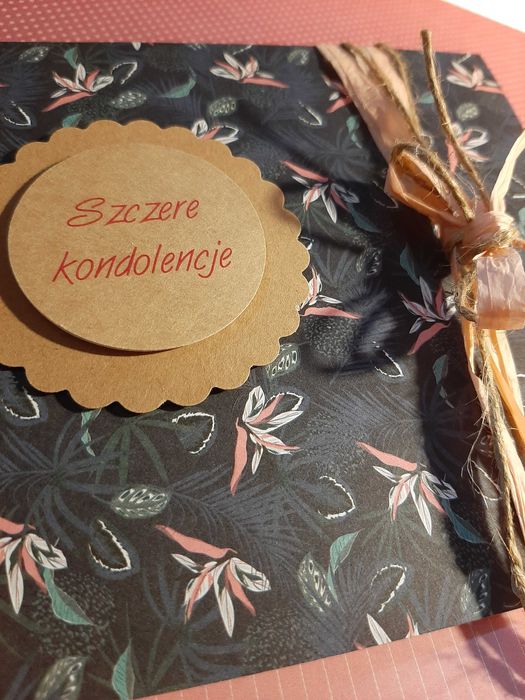 Kondolencje  - kartka ręcznie wykonana